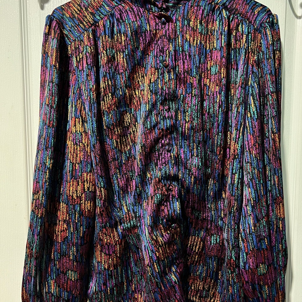Multicolor Button-Up Vintage Marlis by Elle Designs blouse